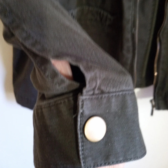 Coldwater Creek army green utility zip up jacket women size 12 - Picture 8 of 12